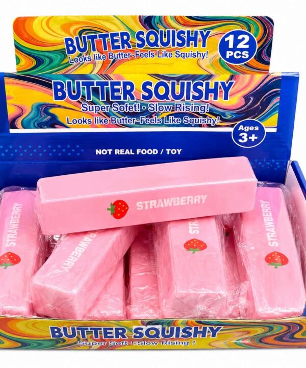 Žaislinis braškinis sviestas ,,Butter Squishy"(Didelis)