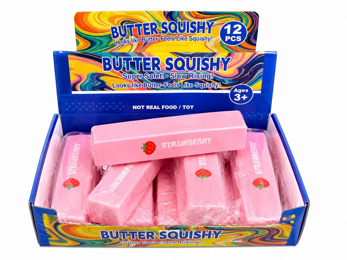 Žaislinis braškinis sviestas ,,Butter Squishy"(Didelis)