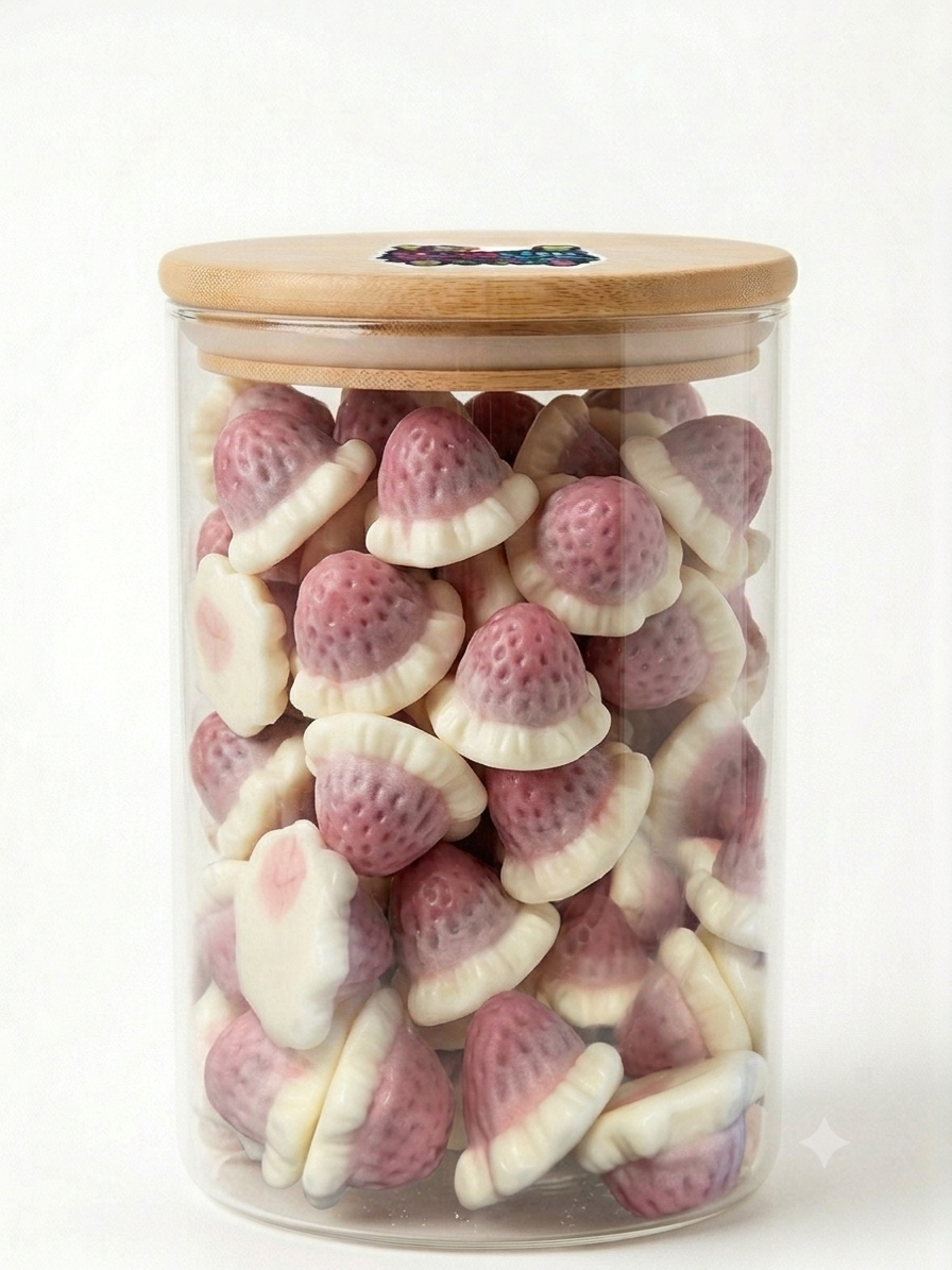 „Pieninis braškinis pyragas“ (100g.)