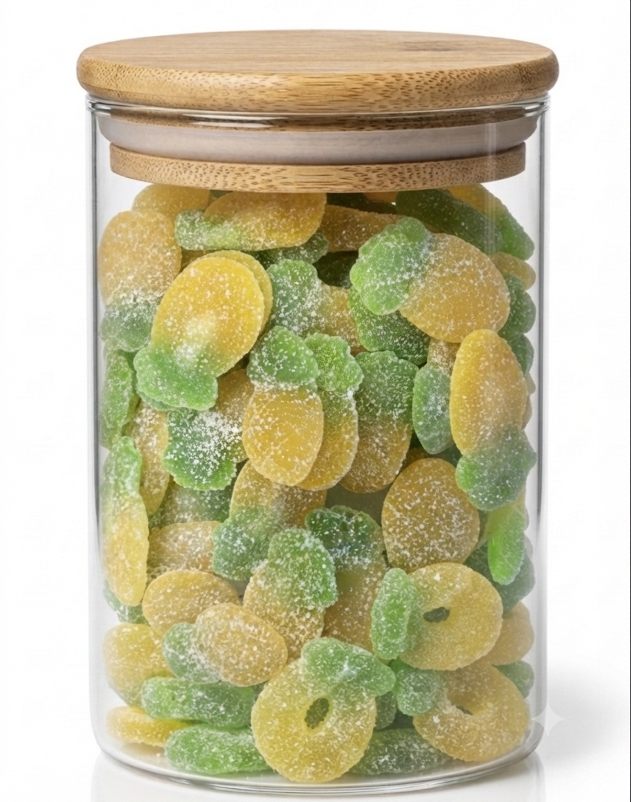 Cukruoti ananasai (100g.)