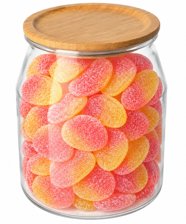„Cukruoti dideli persikai“ (100g.)
