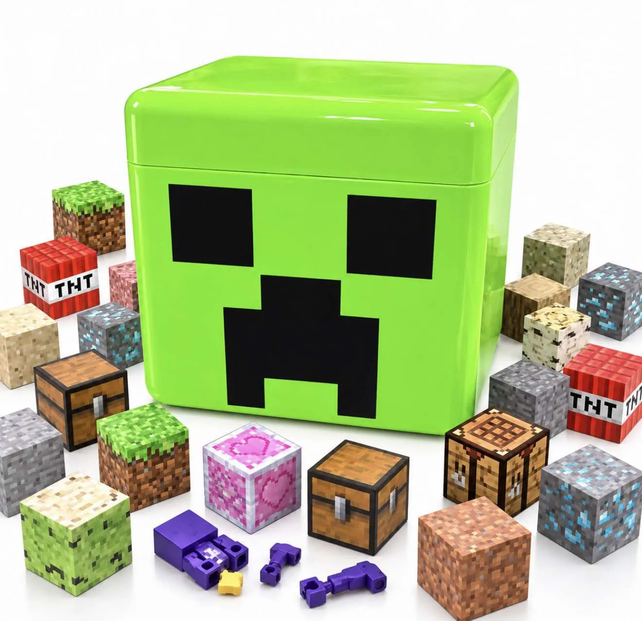 MINECRAFT stiliaus magnetinė dėlionė su LED šviesele - Image 3